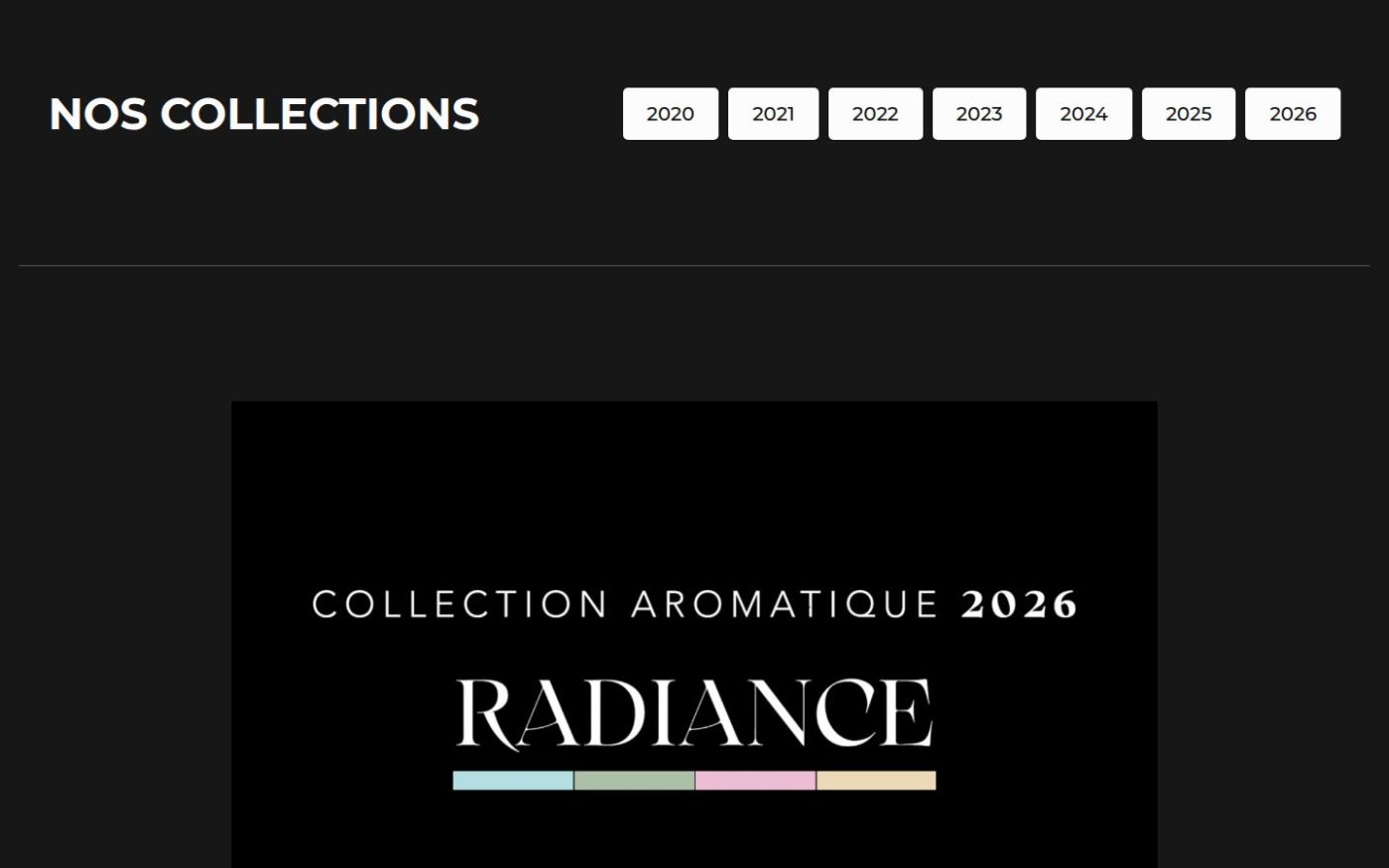 La page Flavor Trends de foodarom.com : les tendances aromatiques de l'année et les éditions précédentes